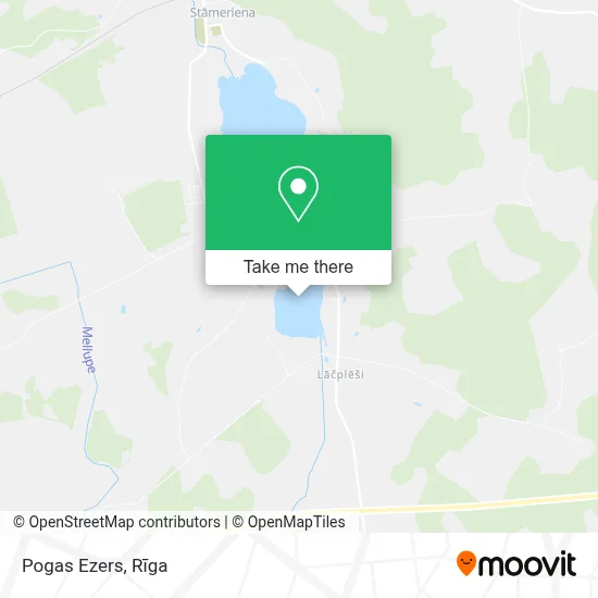 Pogas Ezers map