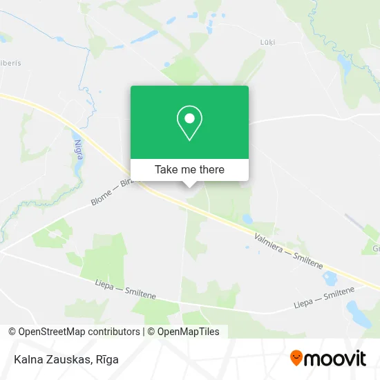 Kalna Zauskas map