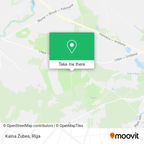 Kalna Žubes map