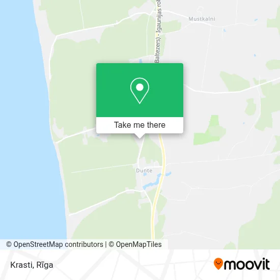Krasti map