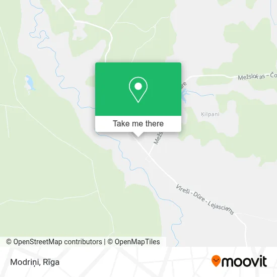 Modriņi map