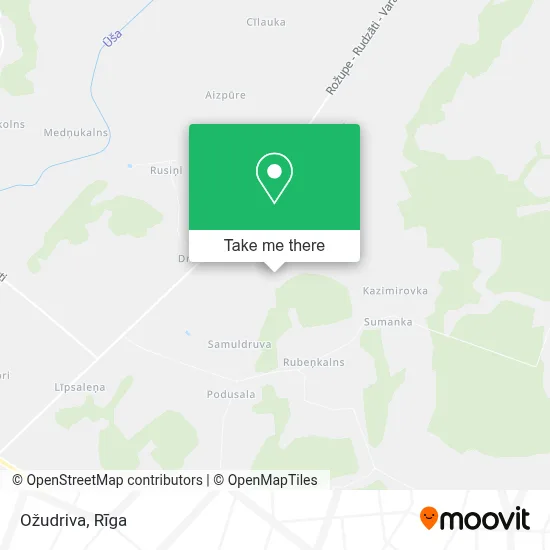 Ožudriva map