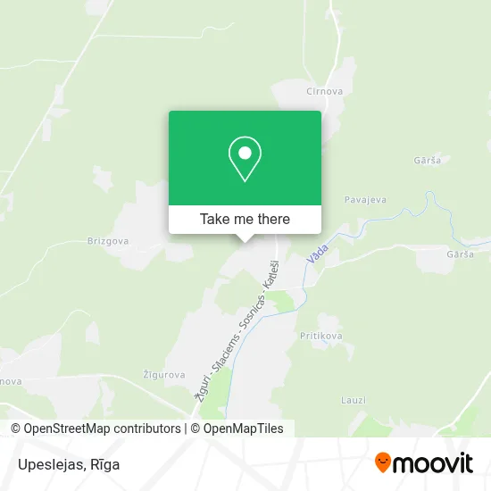 Upeslejas map