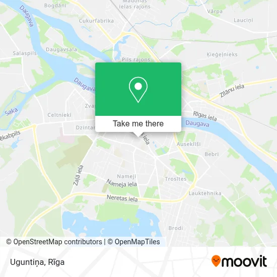Uguntiņa map