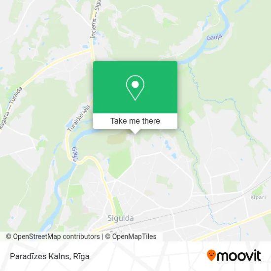 Paradīzes Kalns map