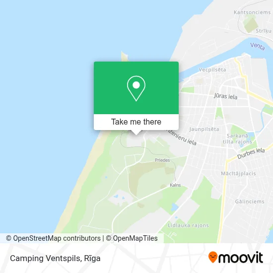 Camping Ventspils map
