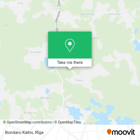 Bondaru Kalns map