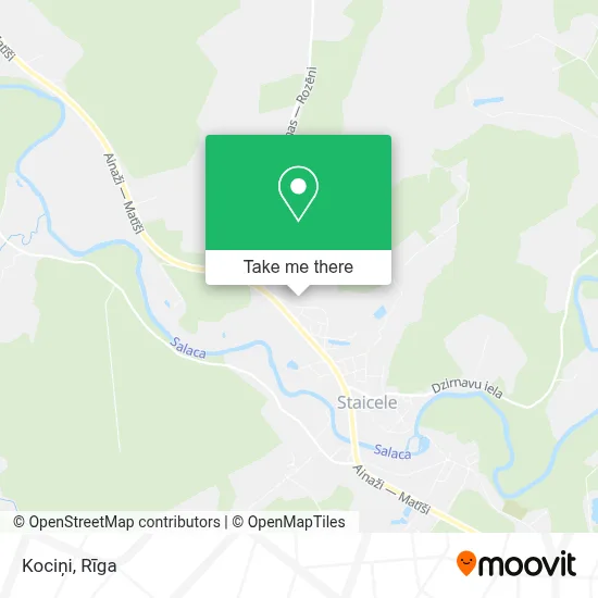 Kociņi map
