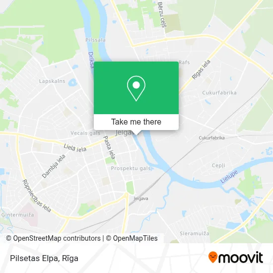 Pilsetas Elpa map