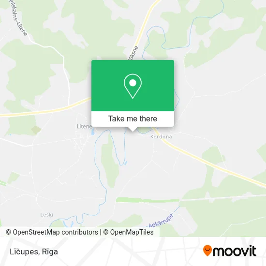 Līčupes map