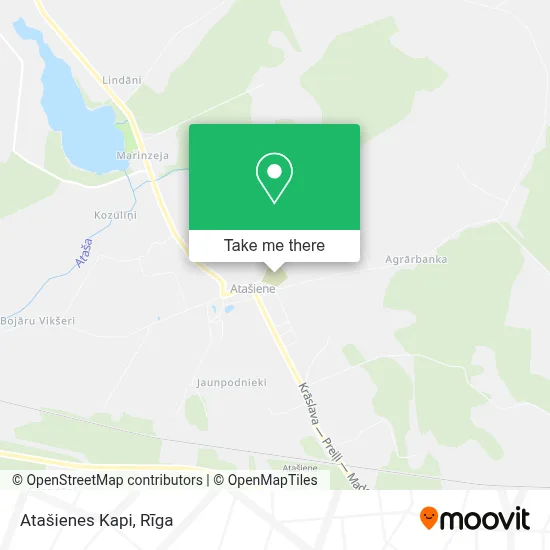 Atašienes Kapi map