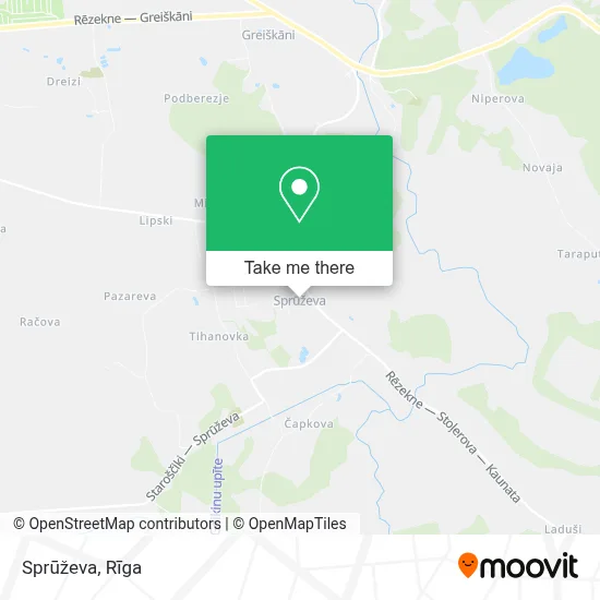 Sprūževa map