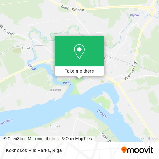 Kokneses Pils Parks map