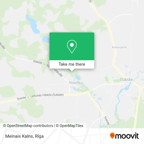 Melnais Kalns map