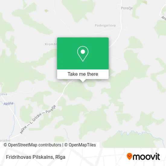 Fridrihovas Pilskalns map
