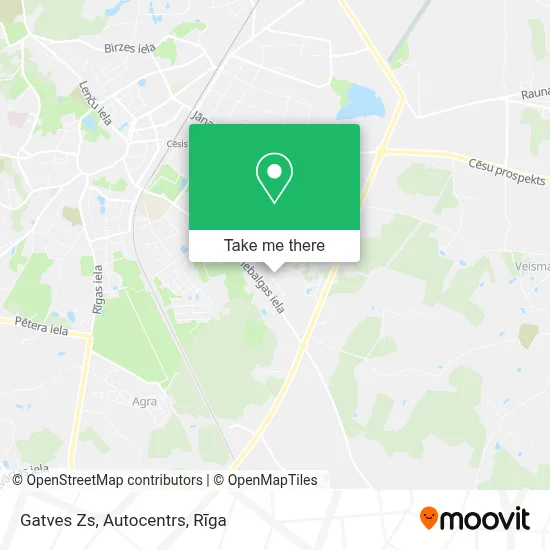 Gatves Zs, Autocentrs map