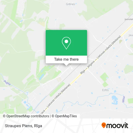 Straupes Piens map