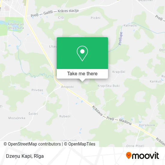 Dzeņu Kapi map