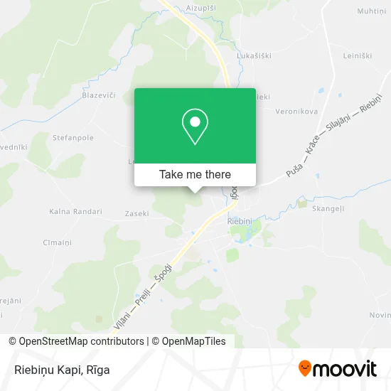 Riebiņu Kapi map