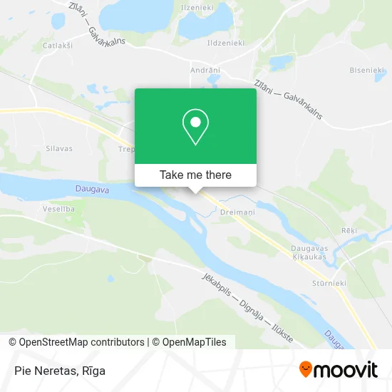 Pie Neretas map