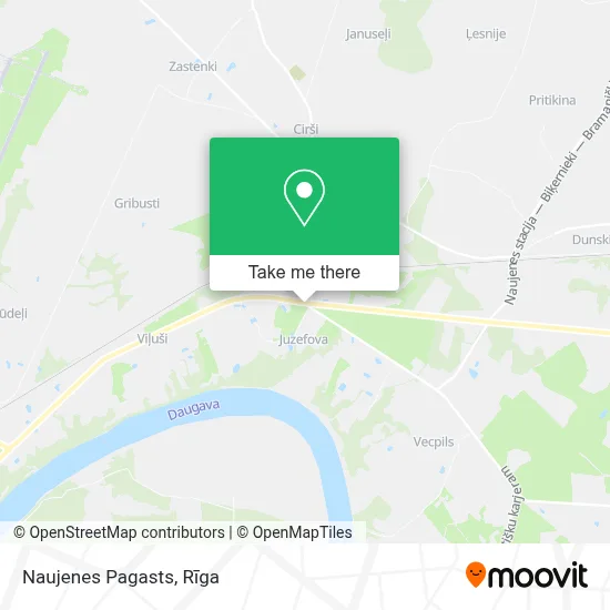 Naujenes Pagasts map