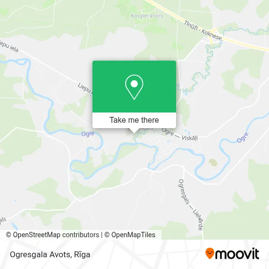Ogresgala Avots map