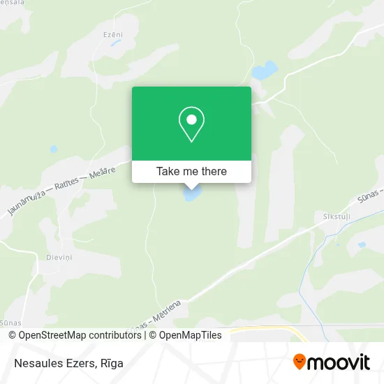Nesaules Ezers map