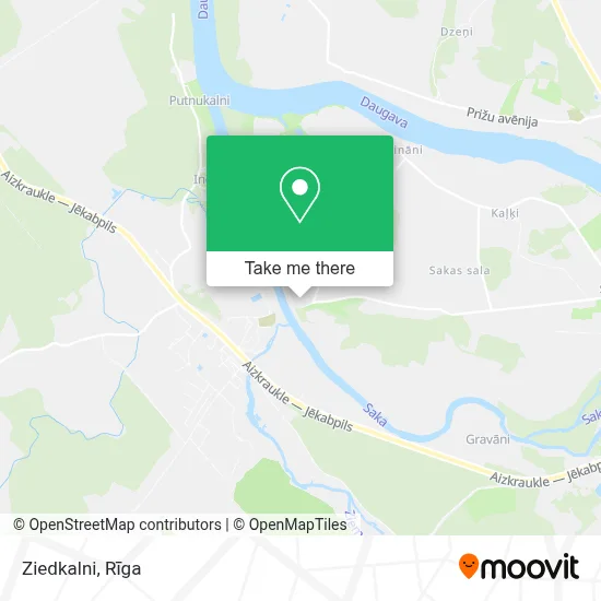 Ziedkalni map