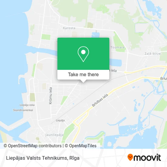 Liepājas Valsts Tehnikums map