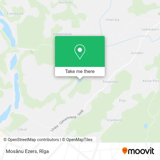 Mosānu Ezers map
