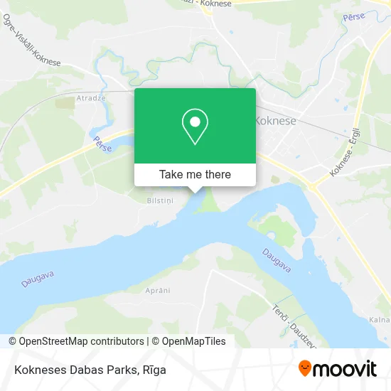 Kokneses Dabas Parks map