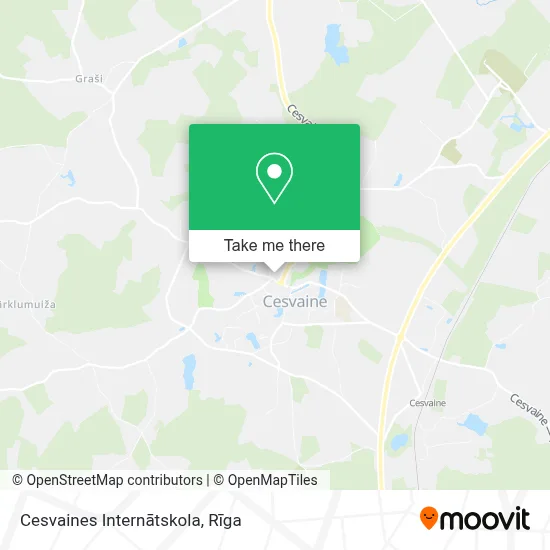 Cesvaines Internātskola map