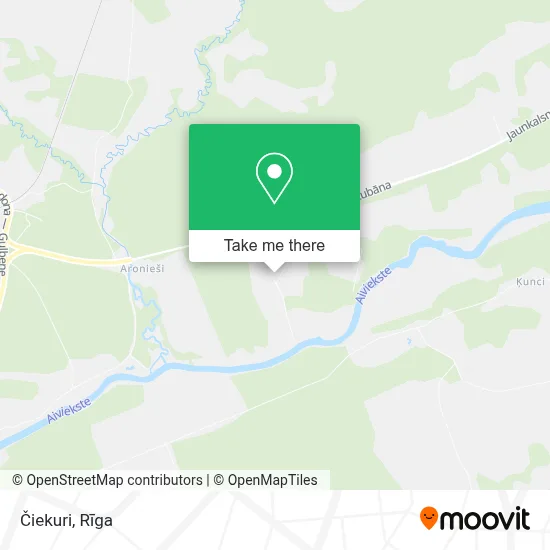 Čiekuri map