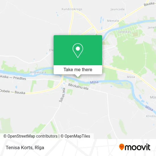 Tenisa Korts map