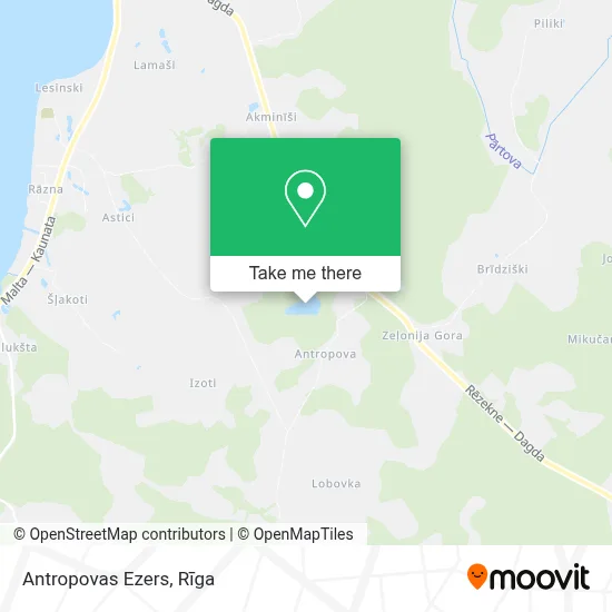 Antropovas Ezers map