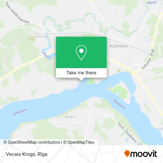 Vecais Krogs map
