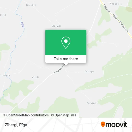 Zībergi map