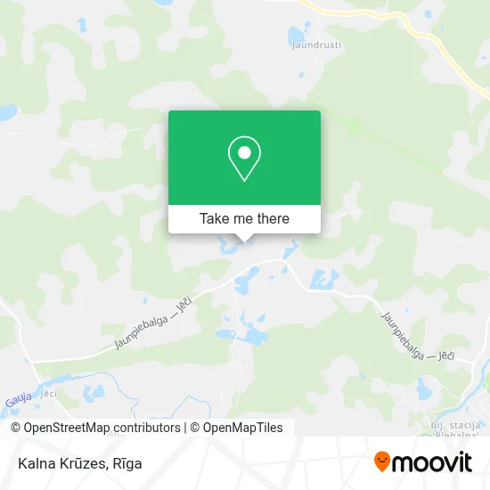 Kalna Krūzes map