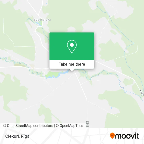 Čiekuri map