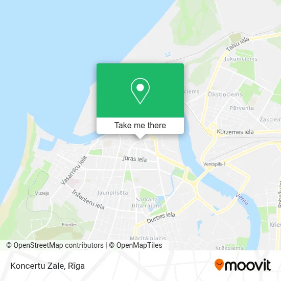 Koncertu Zale map