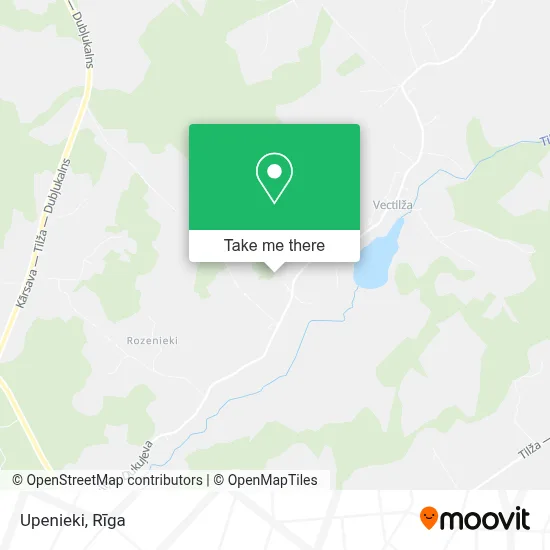 Upenieki map