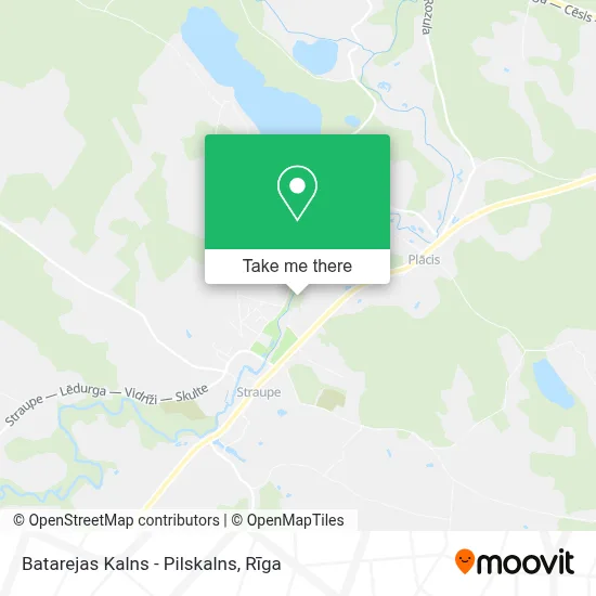 Batarejas Kalns - Pilskalns map