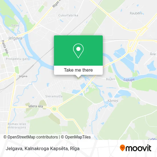 Jelgava, Kalnakroga Kapsēta map