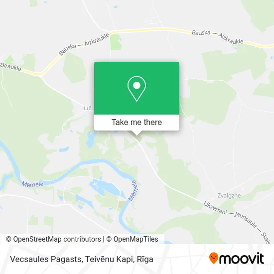 Vecsaules Pagasts, Teivēnu Kapi map
