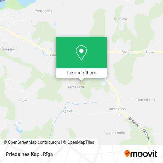 Priedaines Kapi map