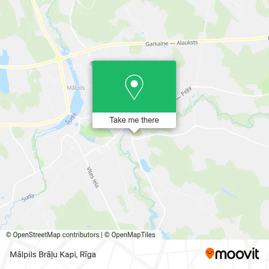 Mālpils Brāļu Kapi map