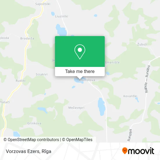 Vorzovas Ezers map
