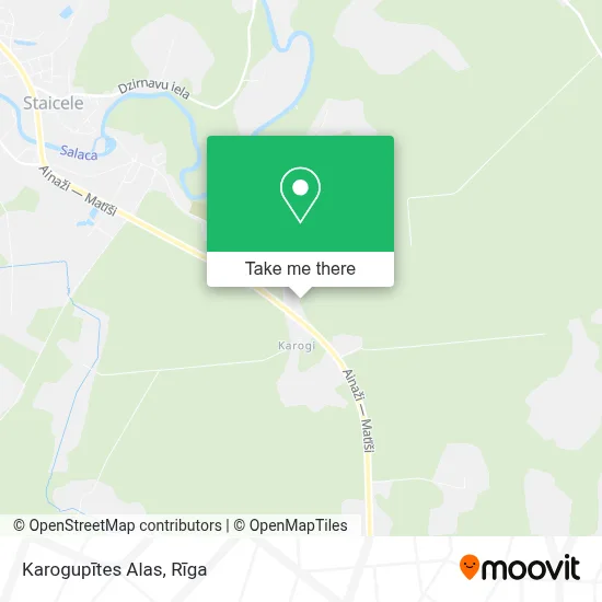Karogupītes Alas map