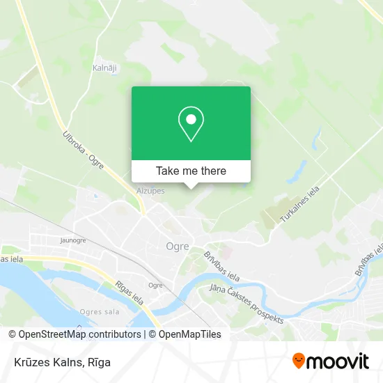 Krūzes Kalns map