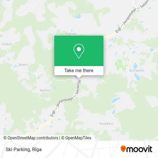 Ski Parking map